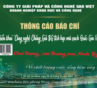 Công nghệ BG công bố tích hợp mã vạch Quốc gia GS1-893 và ra mắt sàn “Made By Vietnam” – Bước tiến mới trong hành trình chống hàng giả