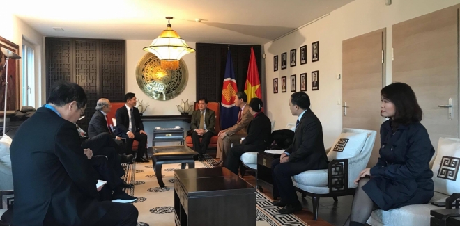 Đoàn công tác WIPO báo cáo kết quả làm việc với Đại Sứ Việt Nam tại Gerneva Thụy Sỹ (2017)
